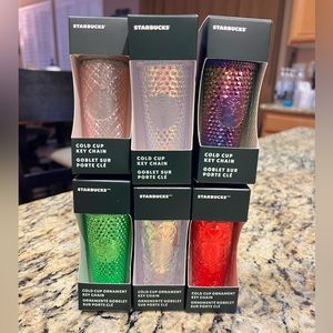6 Starbucks Ornaments